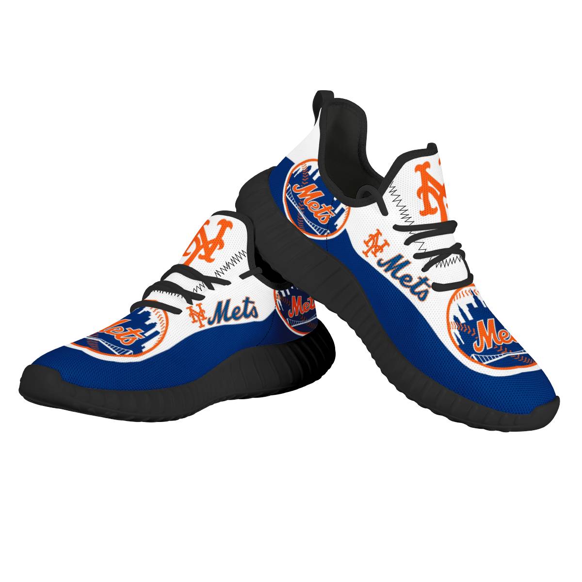 Women's New York Mets Mesh Knit Sneakers/Shoes 007